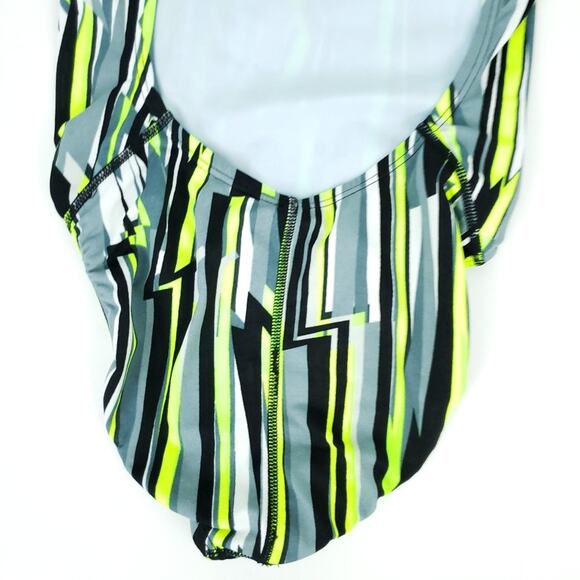 Nike One Piece Swimsuit Competitive Neon, Black 4 Women Yellow White Gray Swim - Picture 6 of 8
